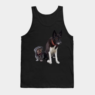 scary black and cute dogs Tank Top